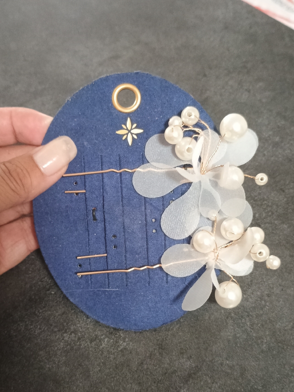 Target Pearl & Sheer Flower Hair Pins